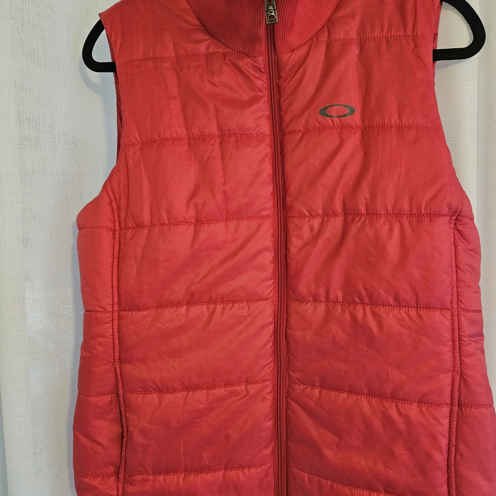 Red Puffer Vest with Zipper